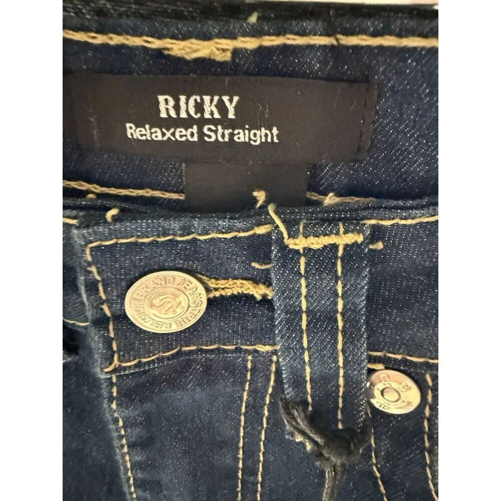 True Religion Jeans Ricky Relaxed Straight Kids Size 8 Blue New With Tags